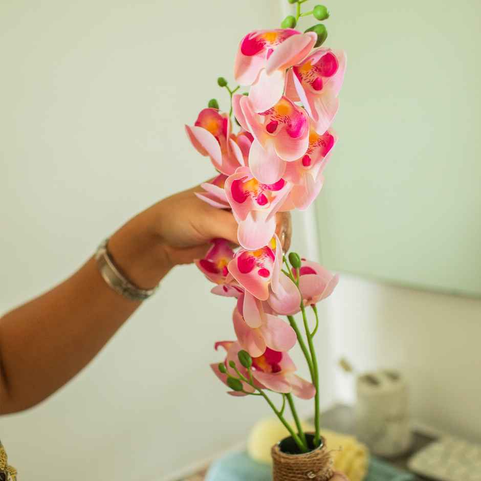 10club Artificial Orchids Flower - Single Stem - Pink