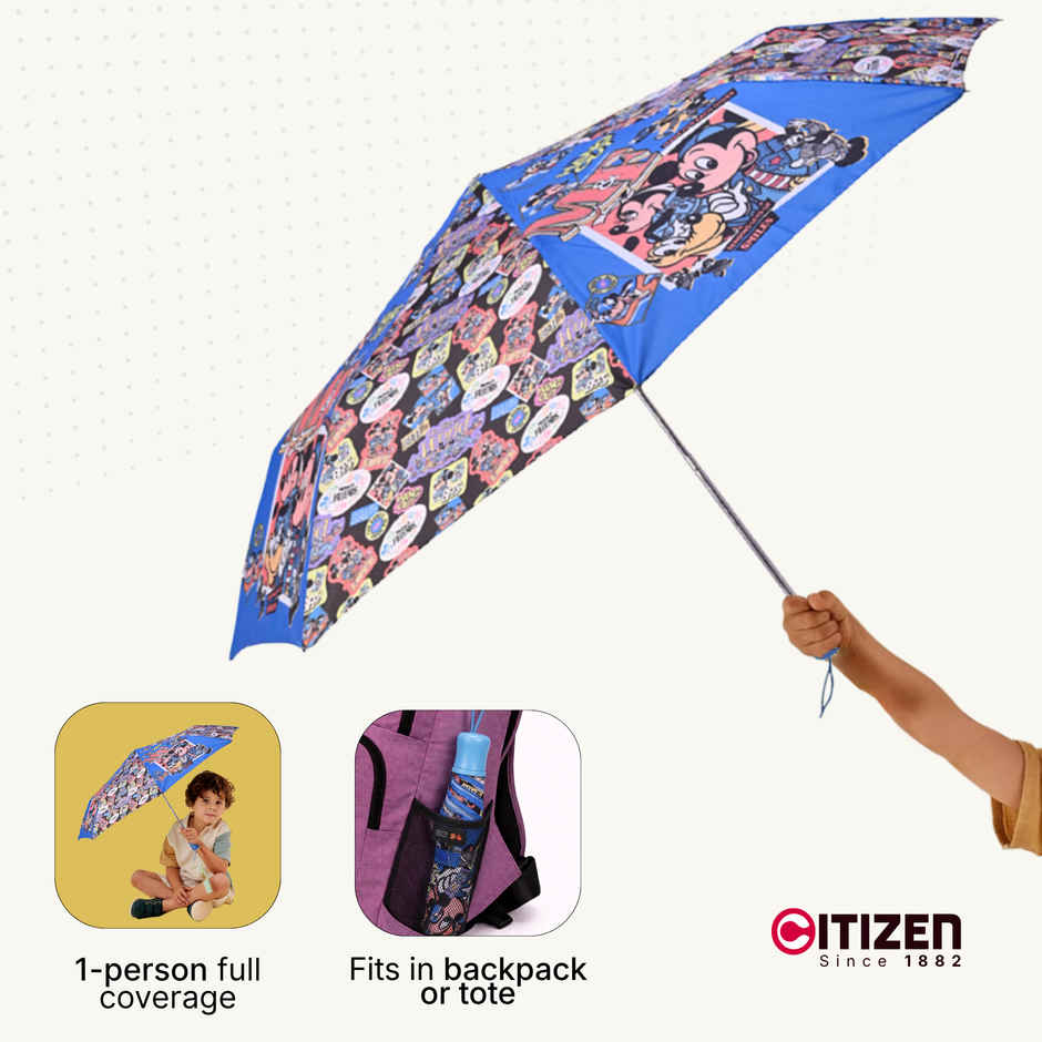 Citizen 3 Fold Manual Kids Umbrella Mickey Mouse Print