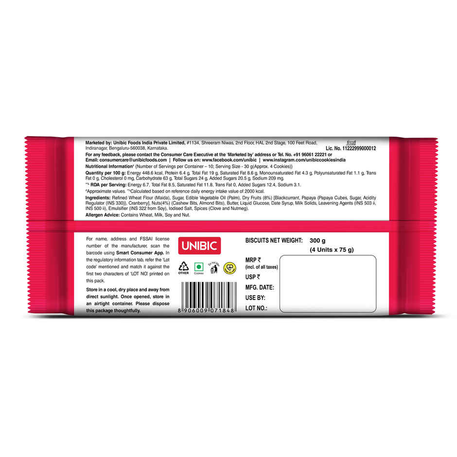 UNIBIC Fruit & Nut My Favourite Pack