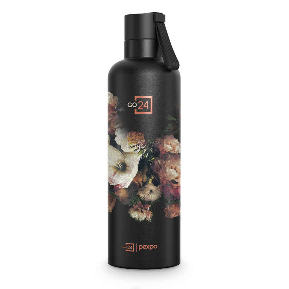 Pexpo 24 Hrs Hot & Cold Isi Certified Oslo With Printed Design Vacuum Insulated Bottle 750 ml Flask