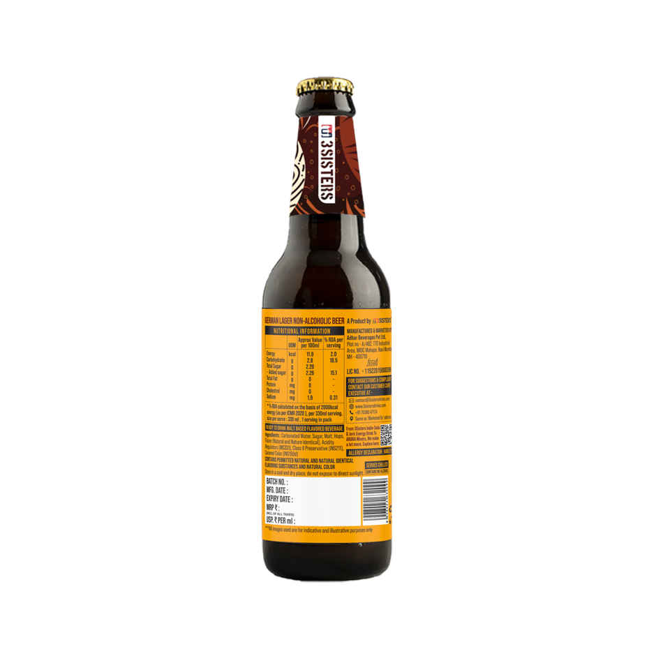3 Sisters Malt Beer | German Lager Non Alcoholic 