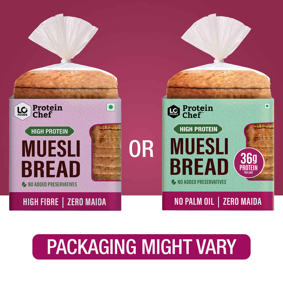 Protein Chef High Protein Muesli Bread | 36g Protein /No Maida High Fiber Bread