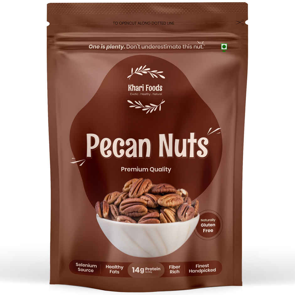 Khari Foods Premium Pecan Nuts, Healthy Snack, Rich in Protein