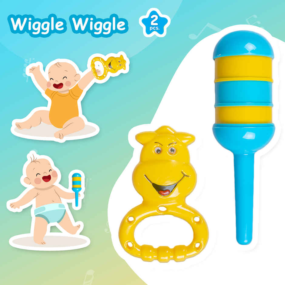 Ratna's Giggle Wiggle Mu.Rattle 2Pcs - Assorted