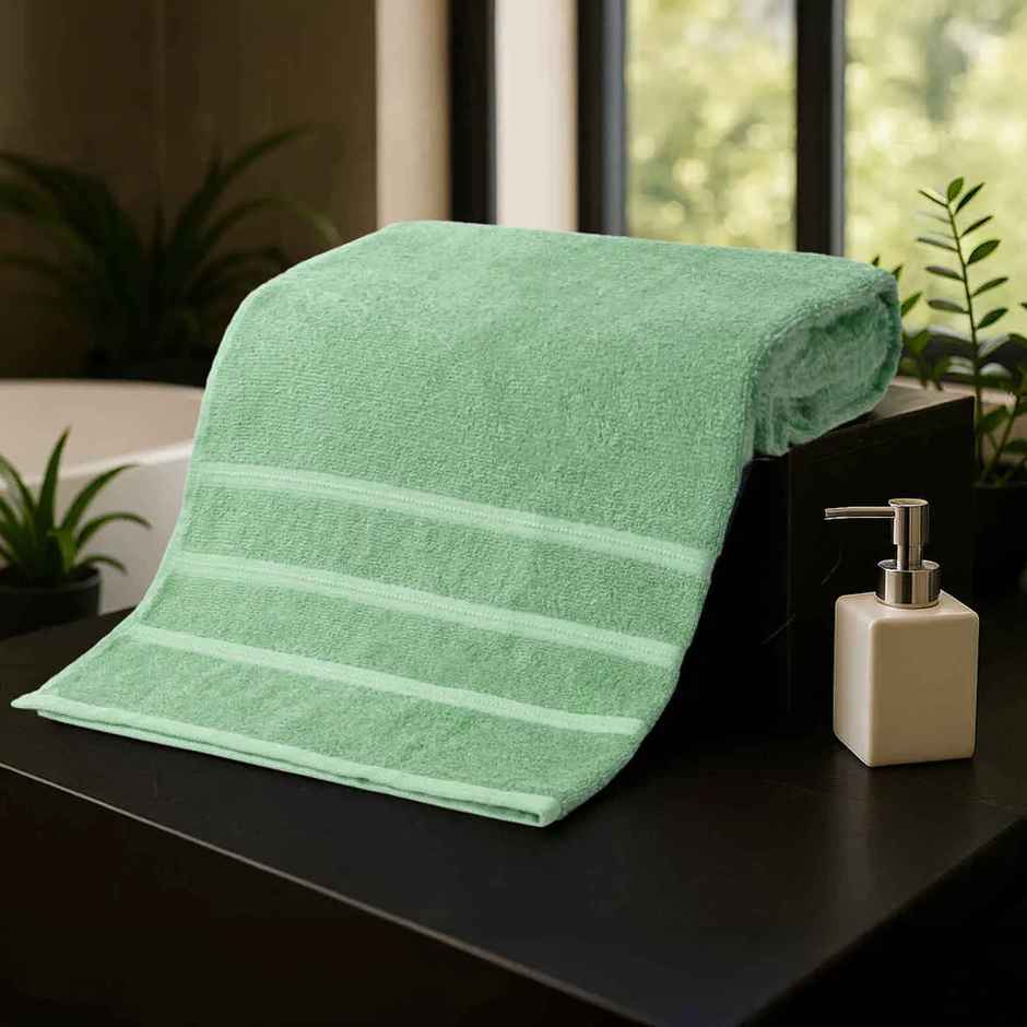Home Elegance by myTrident Comfort Living Cotton Bath Towel | 16 in x 24 in | Spa Green