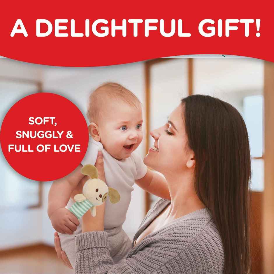 Michelle's Dog Rattle Plush Soft Toy for Kids and Adult | Perfect For Gifting