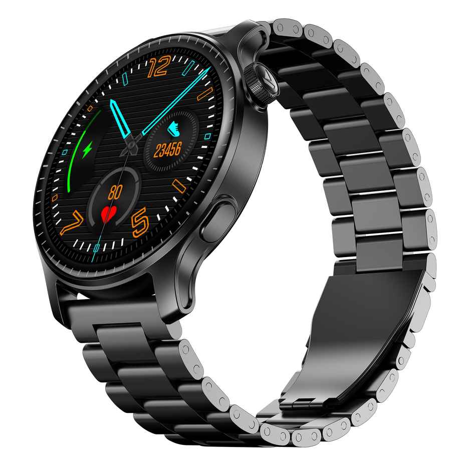 boAt Ultima Prime Smartwatch | 1.43 Inch Amoled Display | SOS | 100+ Sports Modes | Steel Black