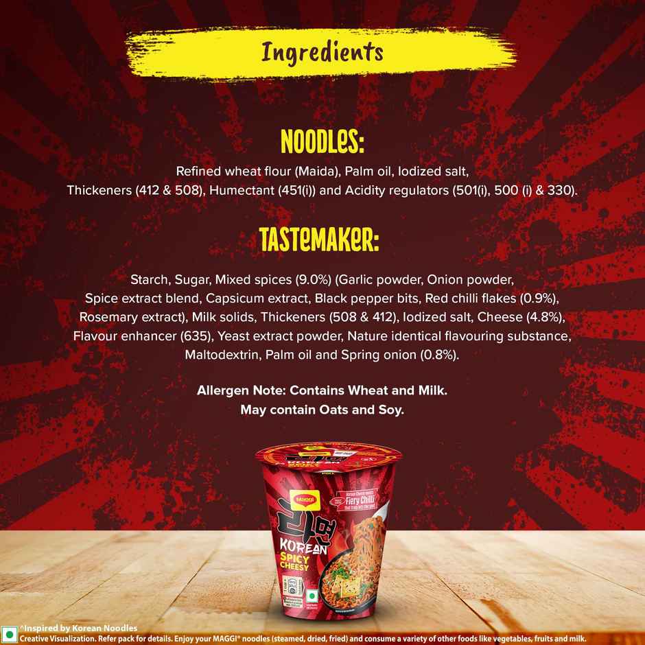 Maggi Korean Spicy Cheesy Cuppa Noodles
