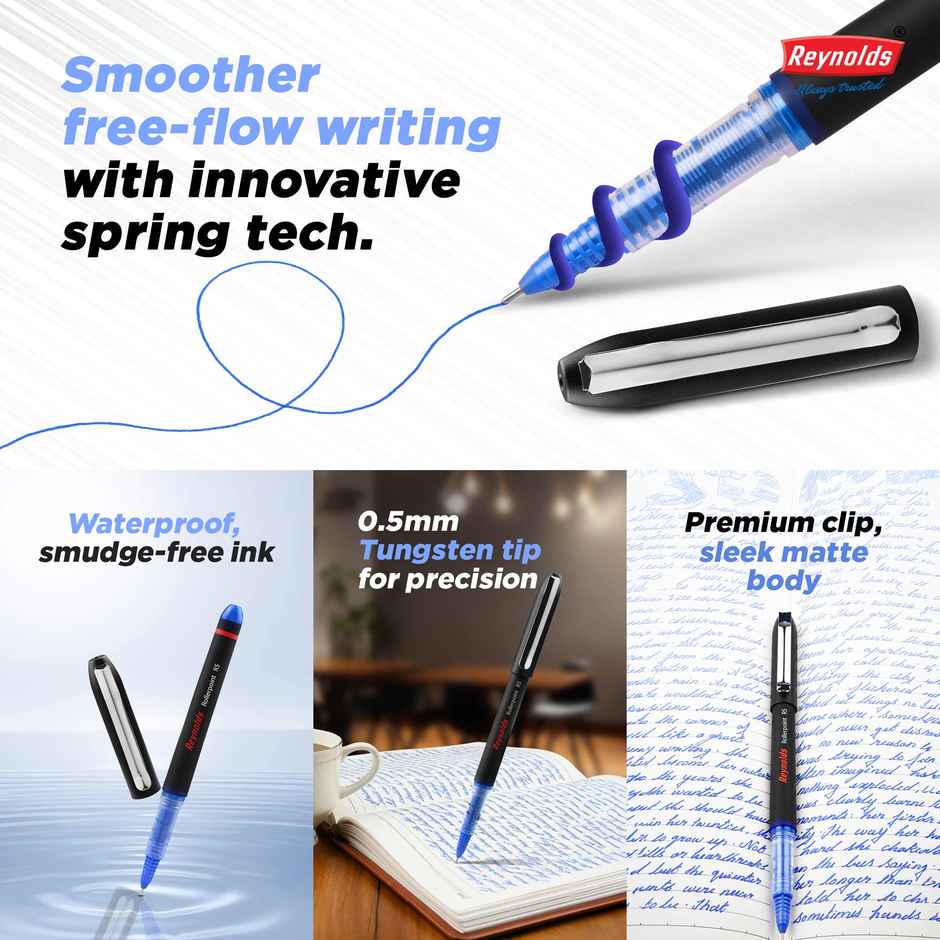 Reynolds R5 Roller Ball Pen For Professional (1 Blue Pen)