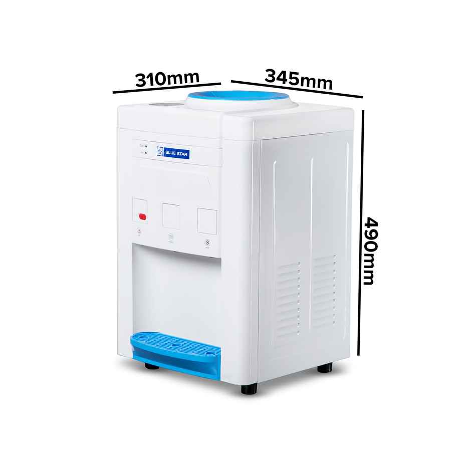 Blue Star Table Top Bottled water dispenser | 3 faucets | BWD3TTGA | White