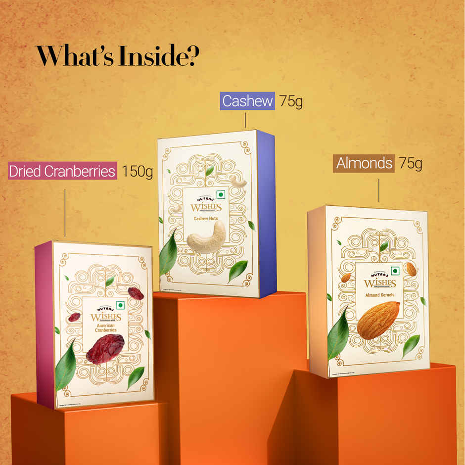 Nutraj Wishes Birds of bliss Gift Box | Almond, Cashew, Cranberry
