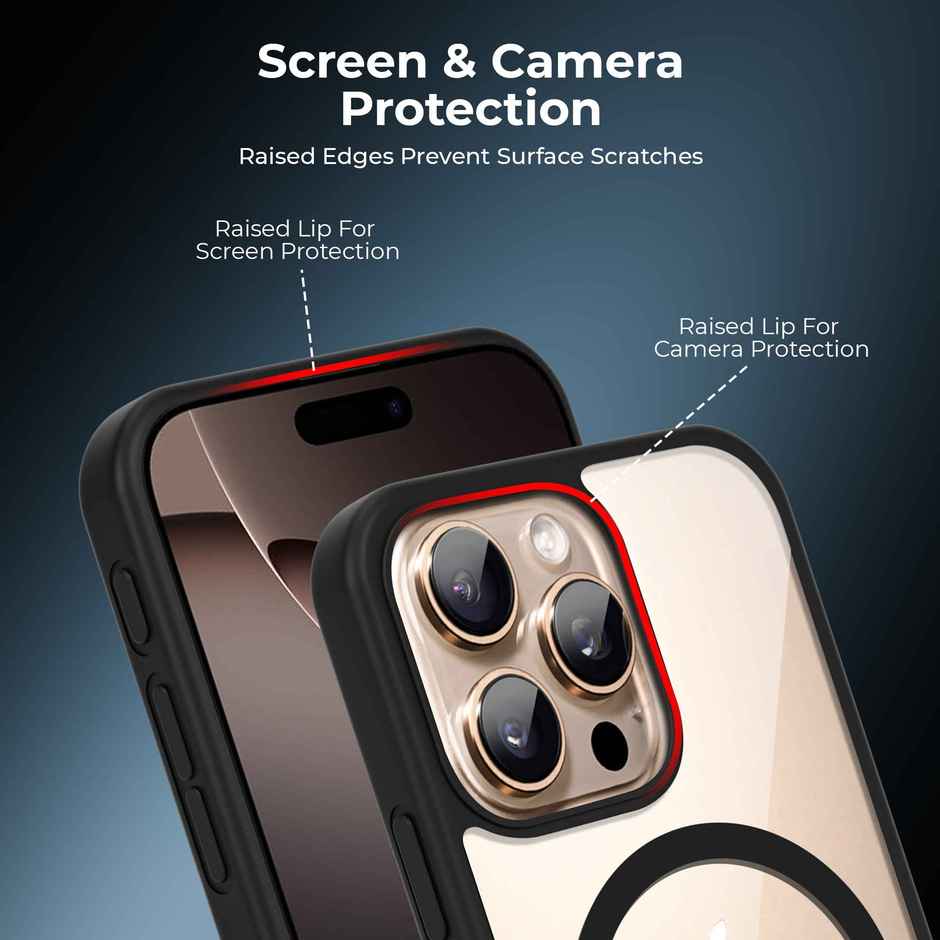 Artistque Case For iPhone 16 Pro Back Cover MagSafe Black