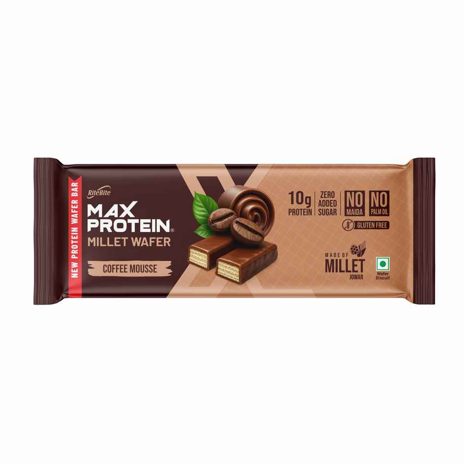 RiteBite Max Protein Coffee Mousse 10g Protein Millet Wafer Bar