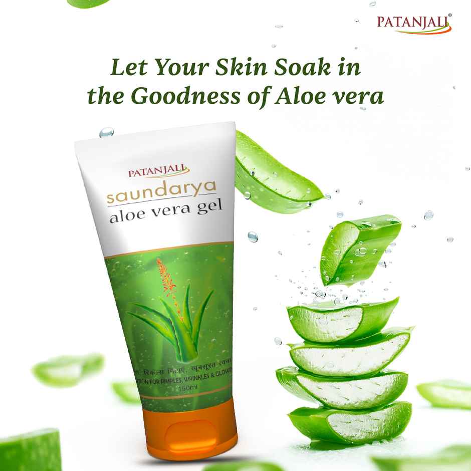 Patanjali Saundarya Aloe Vera Gel- Anti Acne, Anti Wrinkle, Skin Hydration