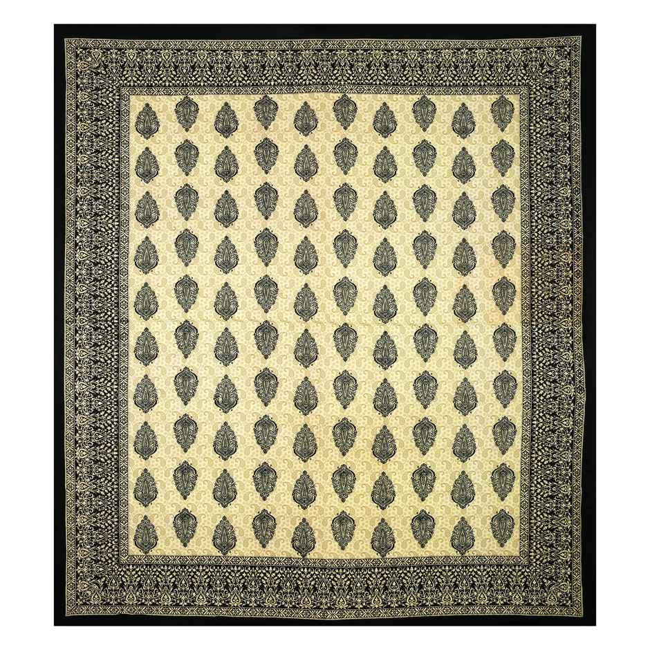 Furnofy 100% Cotton Jaipuri Print King Size Bedsheet | 90 x 108" with 2 Pillow Covers | W&B