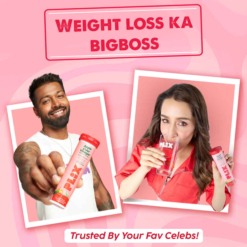 Plix Apple Cider Vinegar Effervescent for Weight Loss (Mango) - Pack Of 1