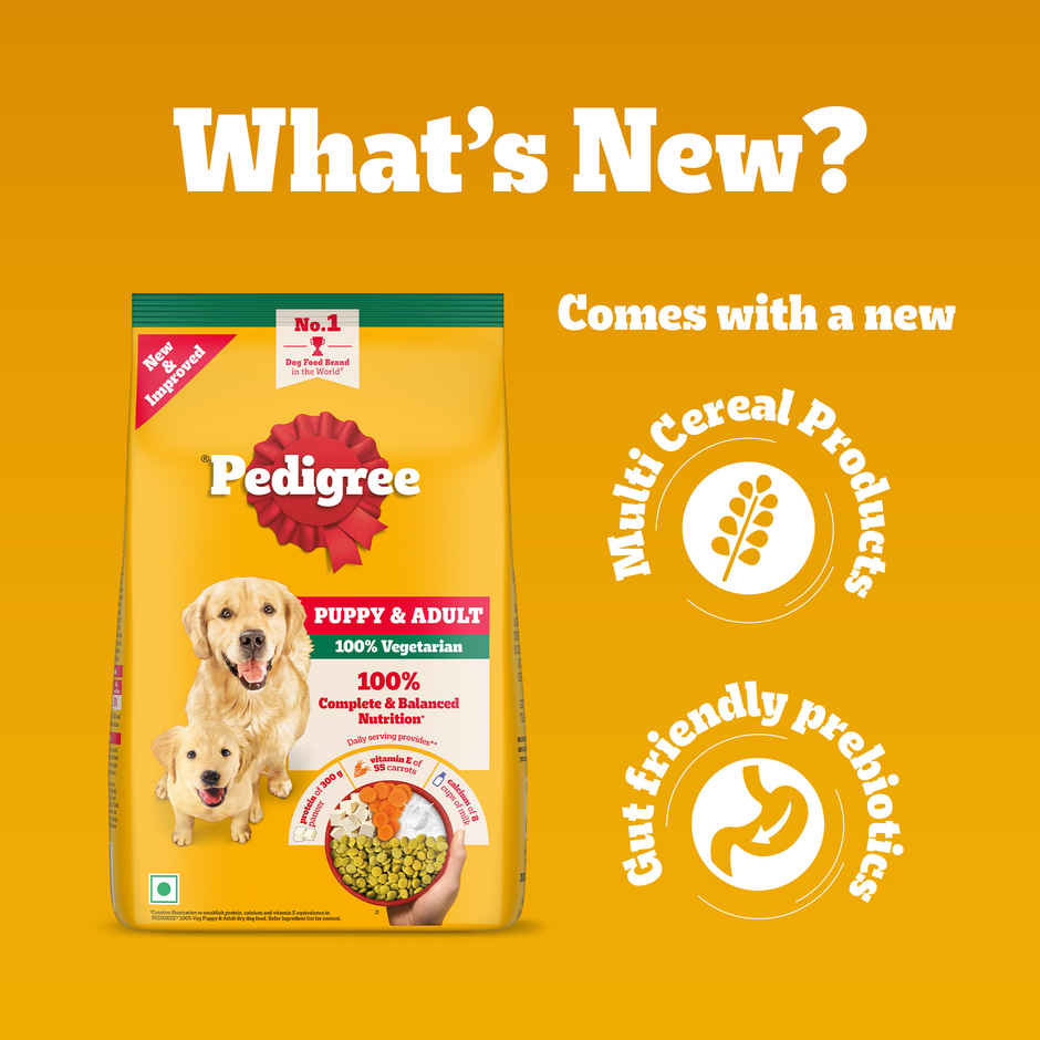 Pedigree Adult & Puppy Dry Dog Food | 100% Vegetarian