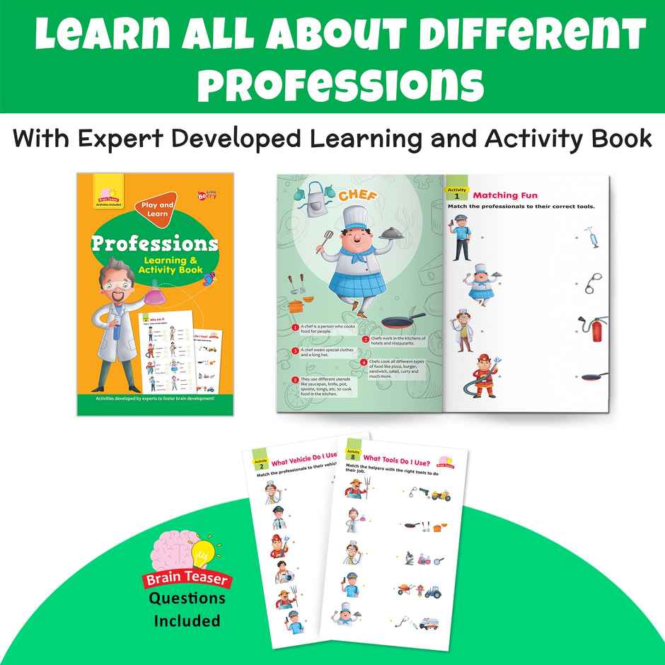 Little Berry Professions Puzzle Game For Kids: Play And Learn Puzzle With Activity Book - Lb37