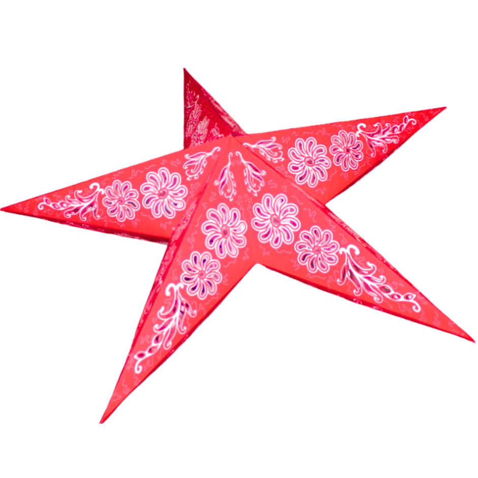 Star Kandil/ Lantern Assorted Design & Colour 15.5 Inch