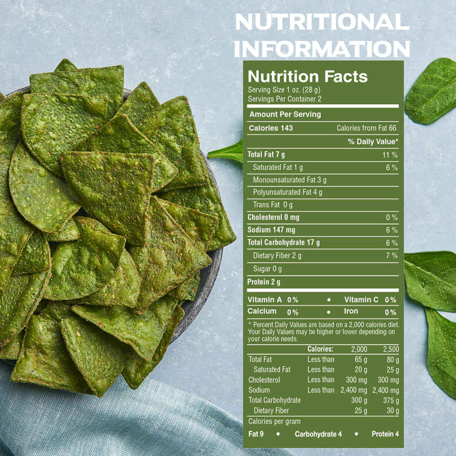 Cornitos Nacho Chips - Spinach 