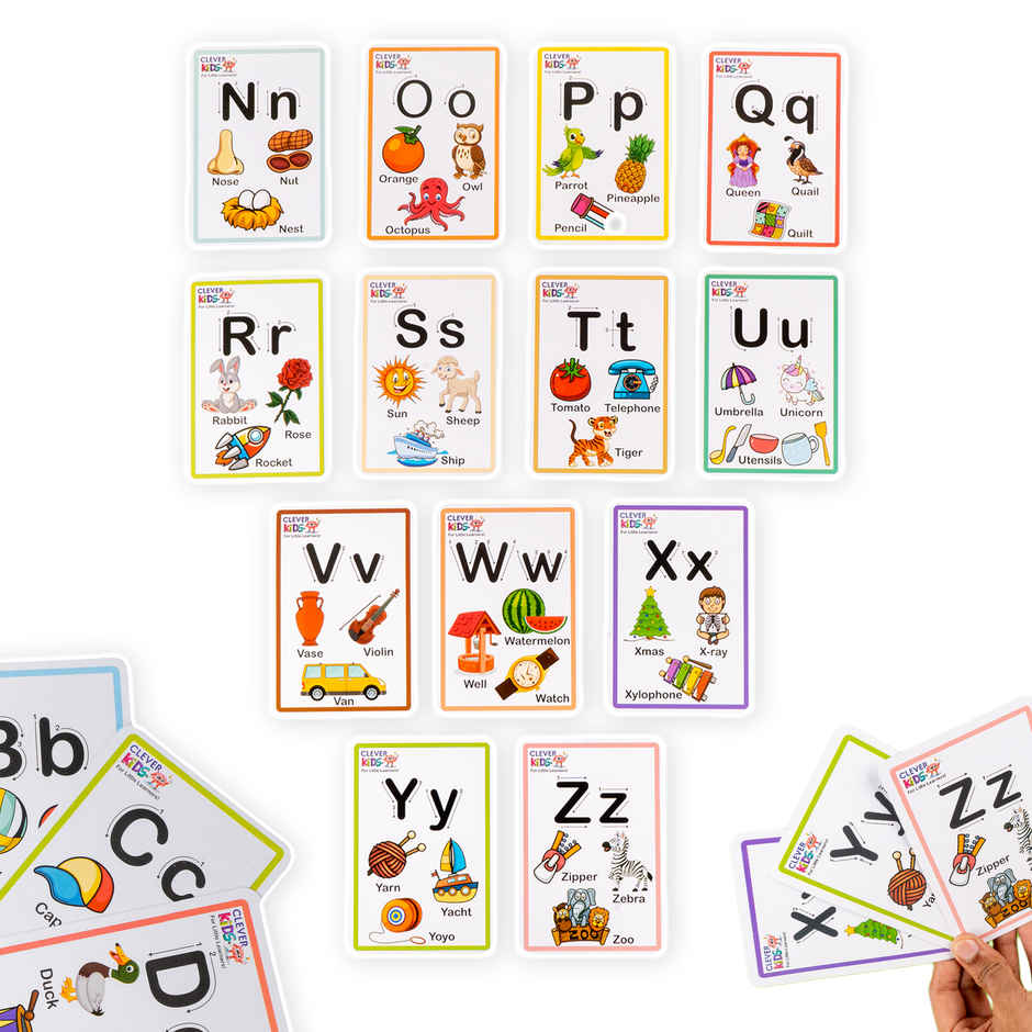 Ratna's Flash Card Alphabet | 13 Double Sided Cards| 2+ Years