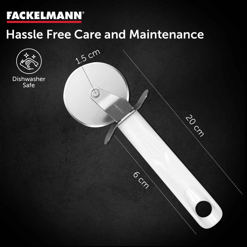 Fackelmann Stainless Steel Arcadania Pizza Cutter | Ideal For Cutting Pizza | Naan | Sandwich