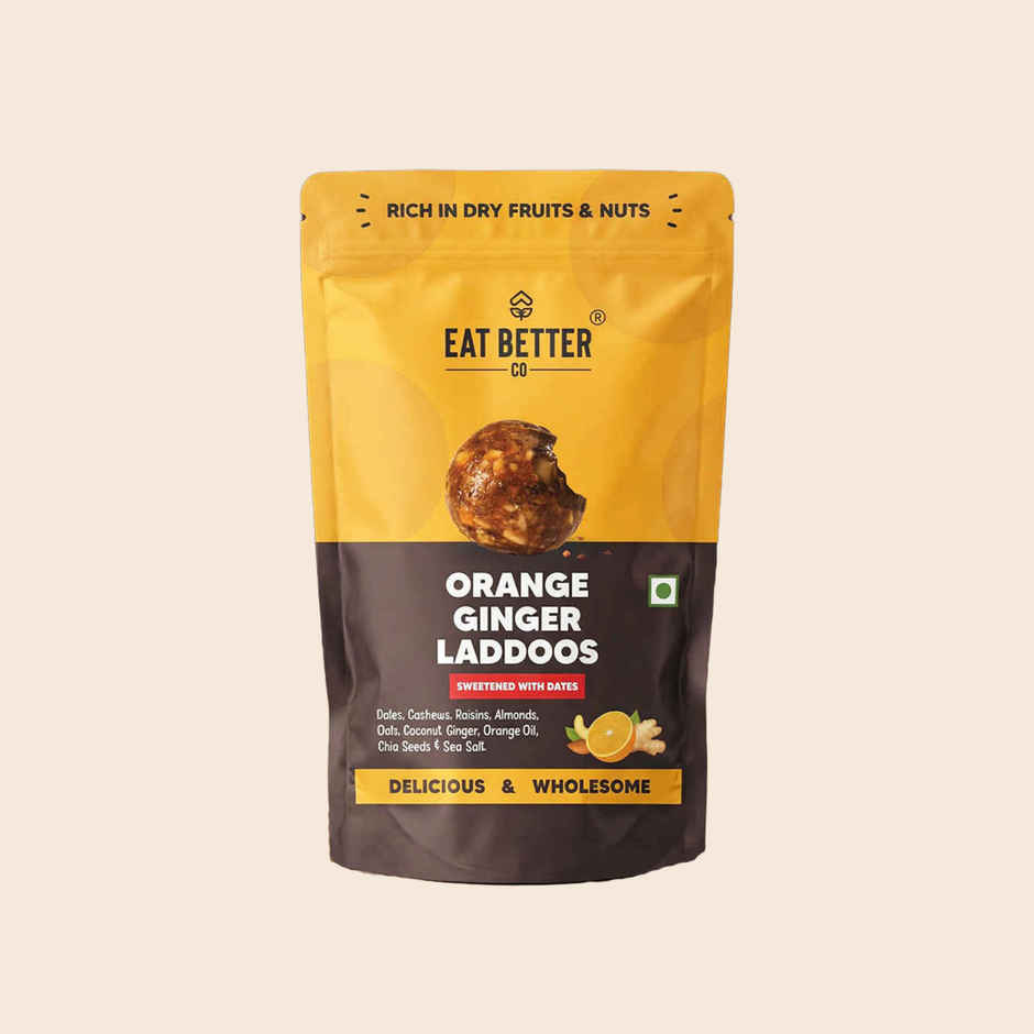 Eat Better Co Orange & Ginger Laddoos High Protein | Truly Natural