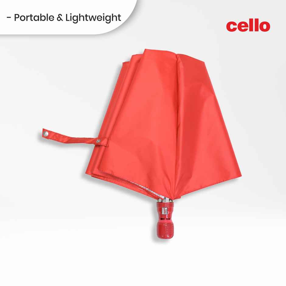 Cello Varsha 21 Inch 2 Fold Mix Mono Silver Umbrella | Orange