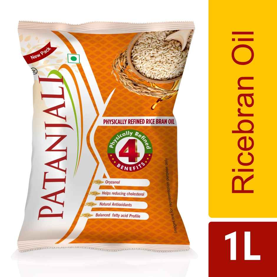 Patanjali Rice Bran Oil Polypack