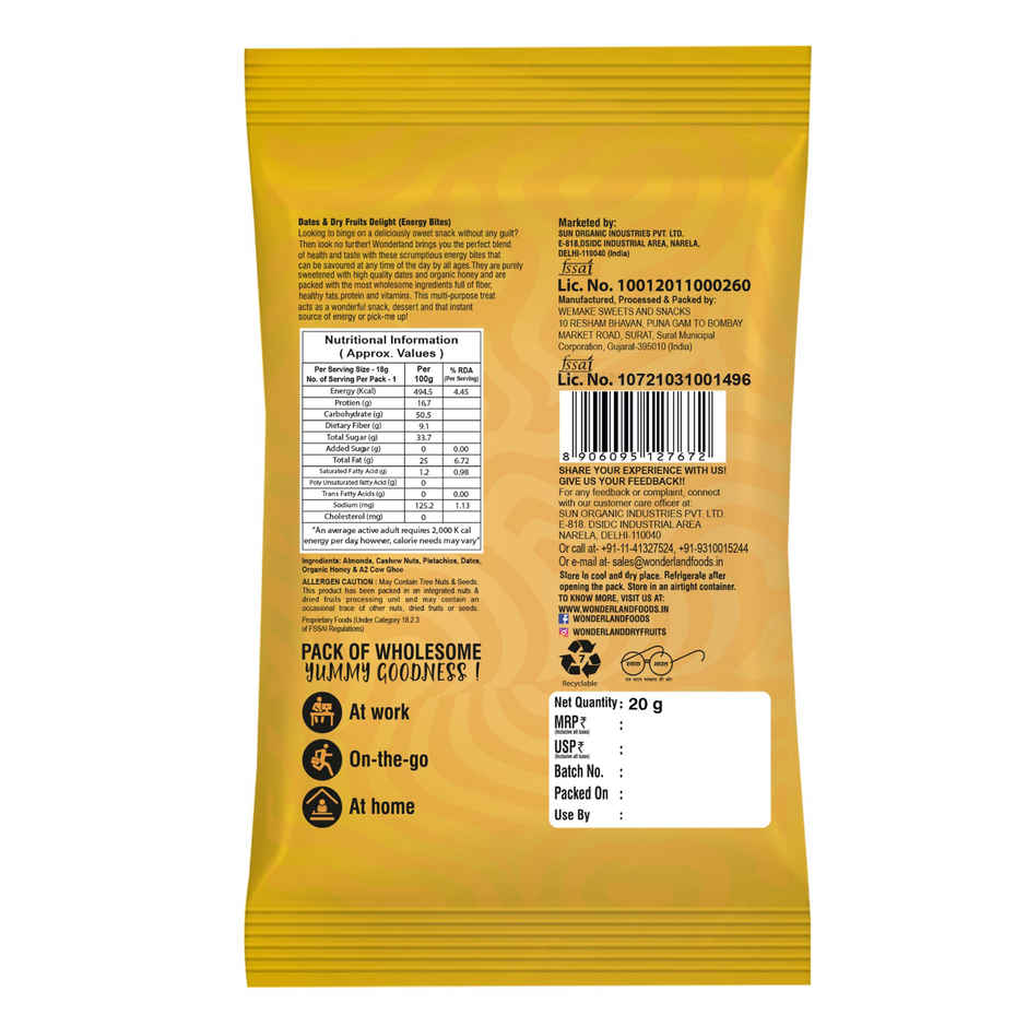 Wonderland Foods Vrat Dates & Dry Fruits Delight