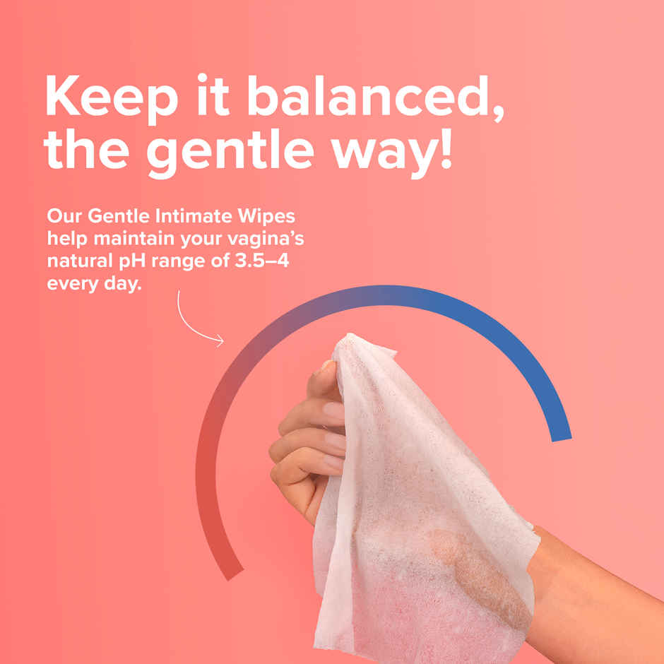Nua Intimate Wipes for Gentle, pH-Balanced Cleansing | 20 Pulls Per Pack