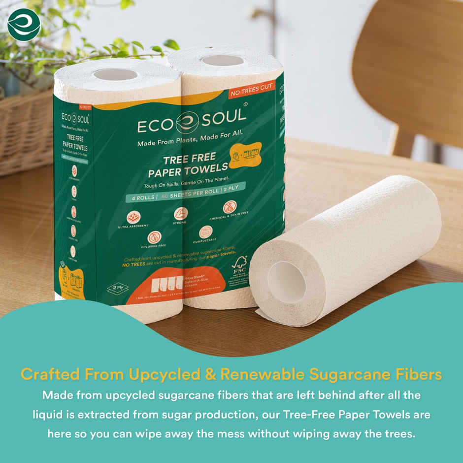 ECO SOUL 2Ply | 60 x 2 Rolls | Kitchen Paper Towel