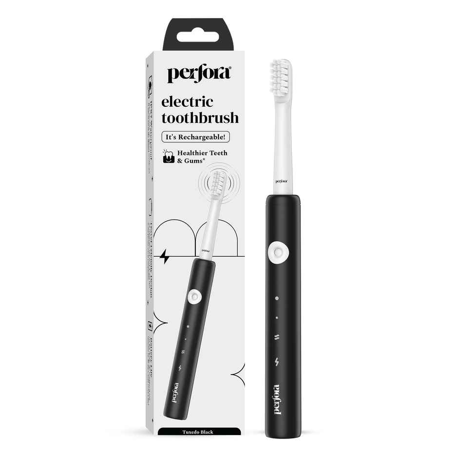 Perfora Rechargeable Electric Toothbrush - Tuxedo Black