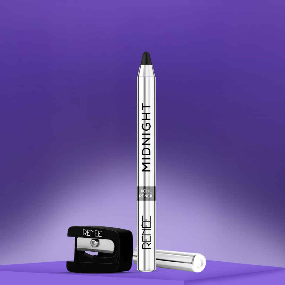 Renee Midnight Mini Kohl Pencil | Darkest Black | Smudgeproof | Waterproof