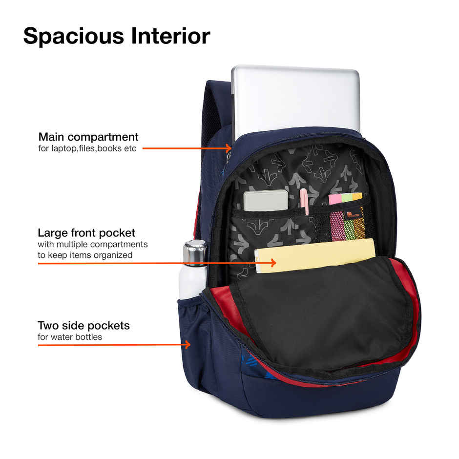 Nasher Miles Tetris Polyester Laptop Backpack with Rain cover | Red - 36 L