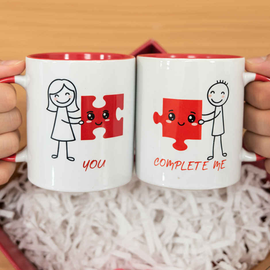 Couple Gift Hamper with Mugs, Teddy Candle and Love Cards | Ideal for Gifting | Special You