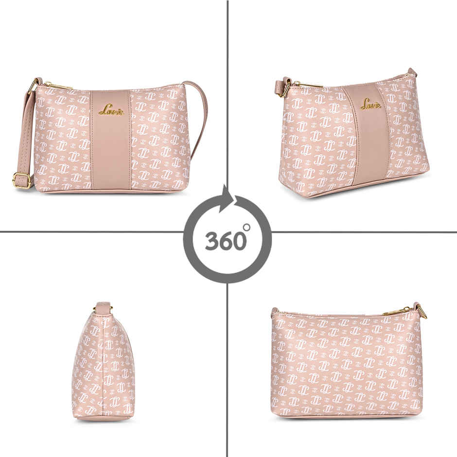 Lavie Women's Mono Ll Evelynn Crossbody Sling Bag | Ladies Purse Handbag | Pink