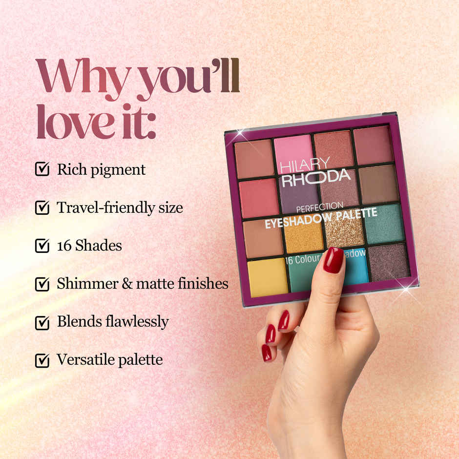 Hilary Rhoda Perfection Eyeshadow Palette | Highly Pigmented Eyeshadow Palette | Shade 2