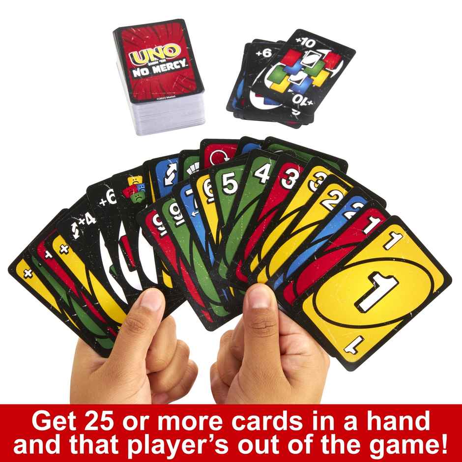 Mattel Games Uno Show'em No Mercy Card Game | For Kids-Adults and Family
