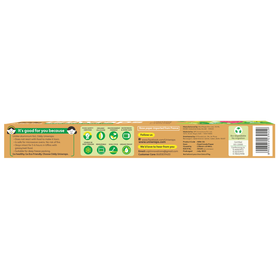 Oddy Uniwraps Food Wrapping Paper 11 Inch X 6 M