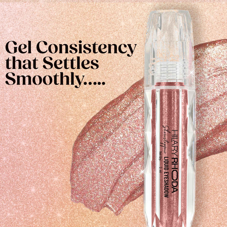 Hilary Rhoda Showstopper Liquid Eyeshadow | Gel-Based Formula | Rose Gold - Shade 03