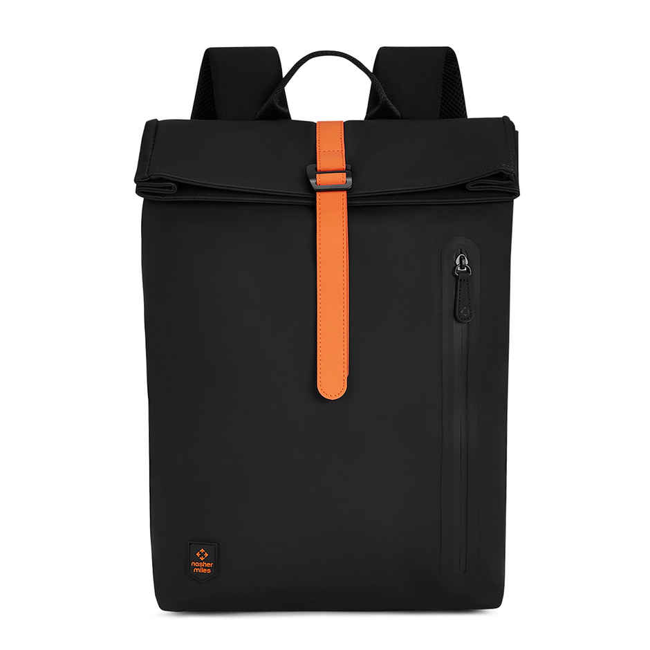 Nasher Miles Chelsea 28 L Top-open, Polyurethane Laptop Backpack for College and School- Black
