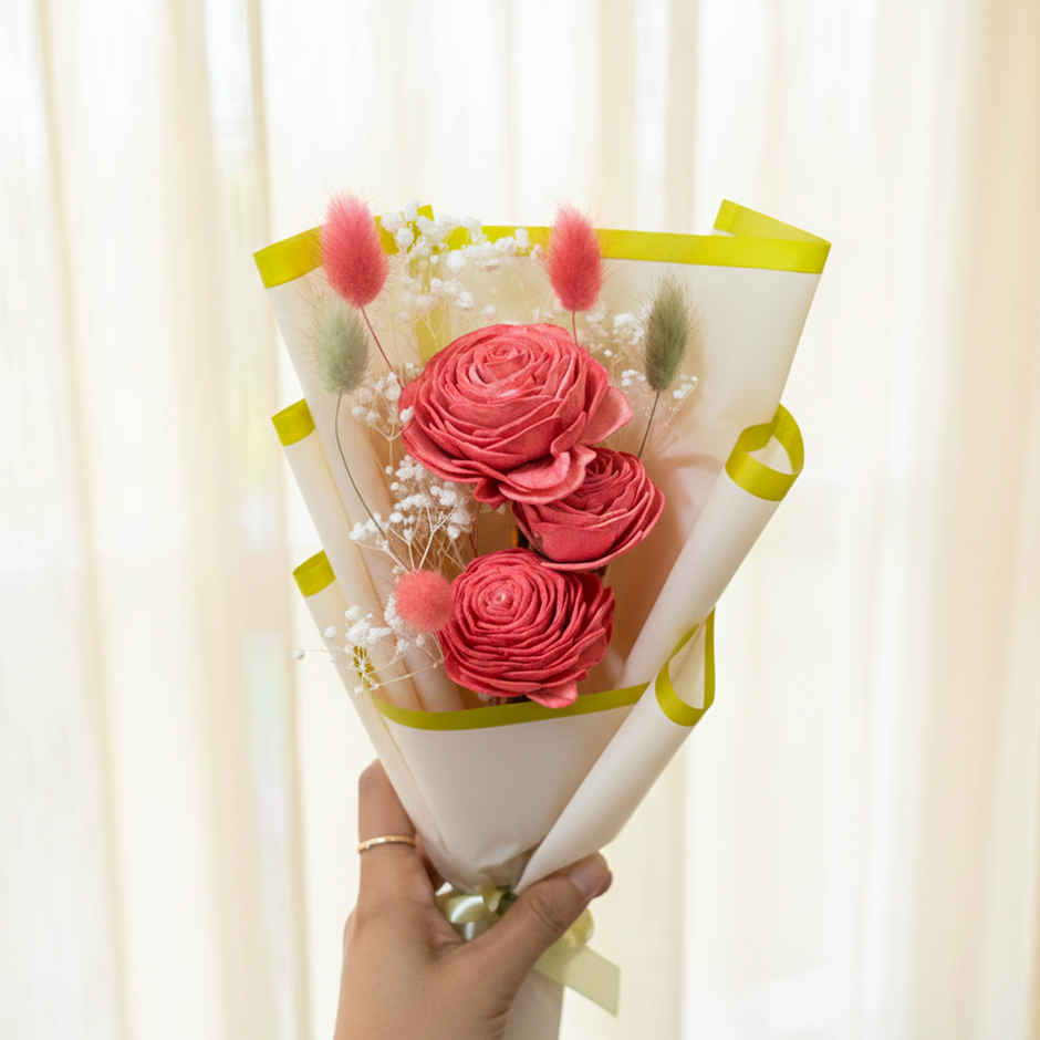 Red Dried Flower Love Bouquet | Ideal for Gifting | Special You