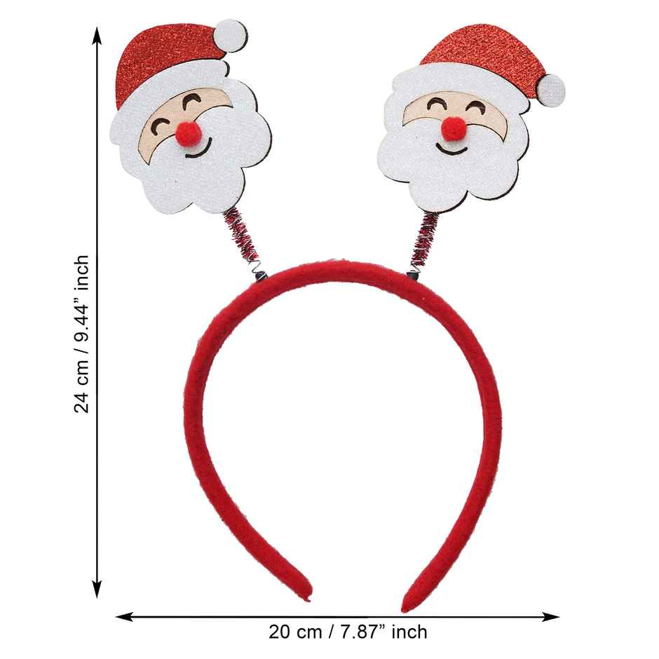 eCraftIndia Christmas Santa Claus Headband - Hairband for Birthday, Christmas Party