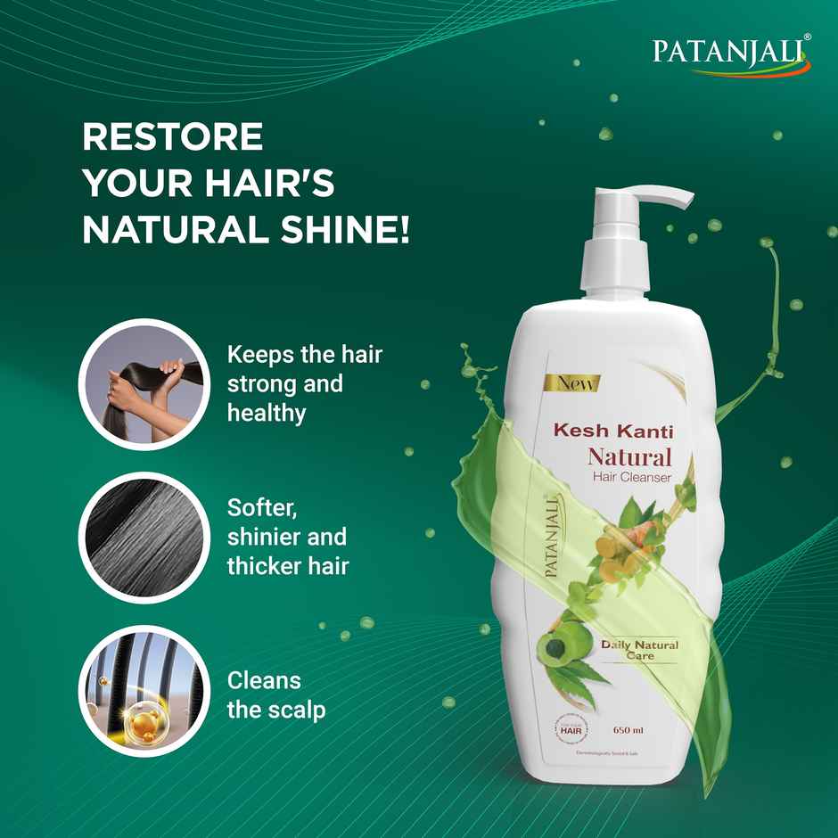 Patanjali Kesh Kanti Natural Hair Cleanser Shampoo Prevents Dryness