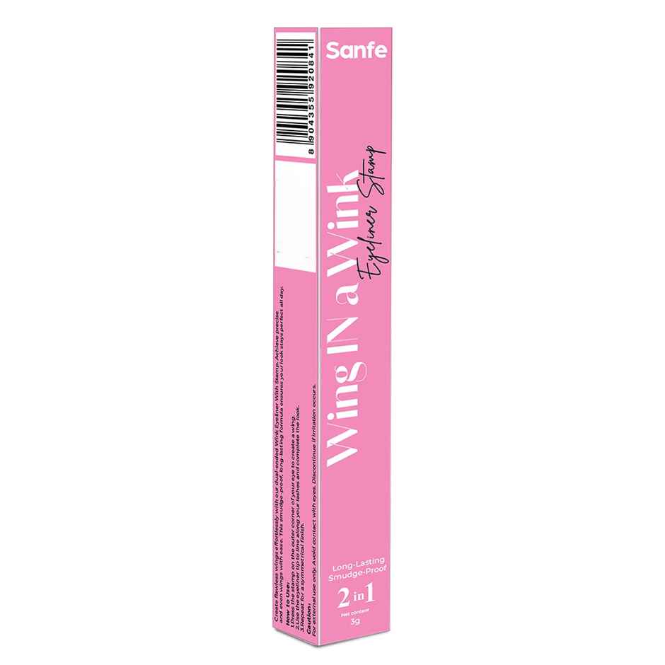 Sanfe Wing in a Wink Eyeliner with Stamp | Waterproof Smudge Proof Eye Liner Liquid Pen