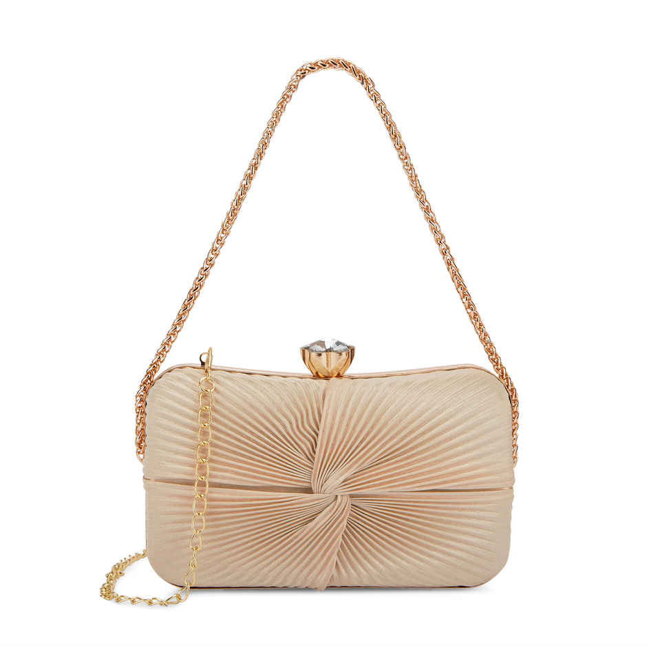 Lavie Women's Ruby Knot Framed Clutch | Ladies Purse | Small | Rose Gold