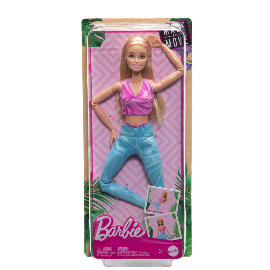 Barbie Fashion move Doll | Blonde with Removable Sports Top & Pants 22 Bendable Joints