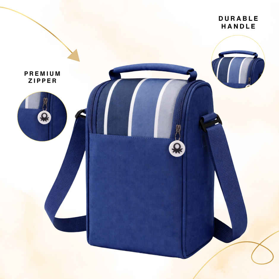 United Colors of Benetton Lunch Bag | Digital Print | Navy Blue