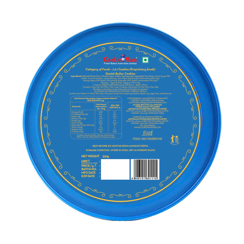 CookieMan Danish Cookies Butter Biscuits | Trans Fat-free Combo